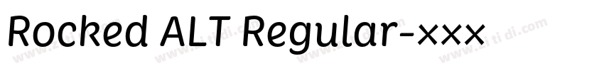 Rocked ALT Regular字体转换 Rocked ALT Regular字体转换